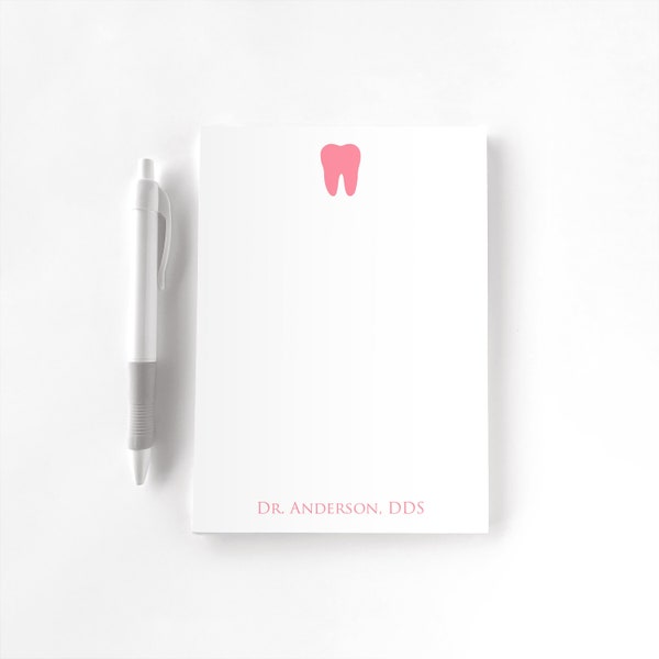 Personalized Notepad, Custom Notepad, Personalized Dental Stationery, Writing Pad, Gift for Dentist, Dentist Notepad