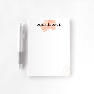 Personalized Notepad, Custom Notepad, Personalized Stationery, Writing Pad, Gift for Her, Watercolor Notepad, Watercolor Splash