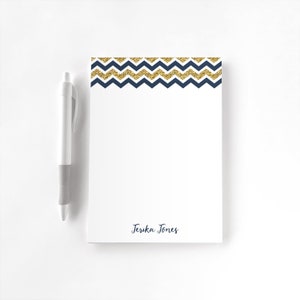 Personalized Notepad, Custom Notepad, Personalized Stationery, Writing Pad, Gift for Her, Chevron Notepad, Calligraphy Notepad, Soulbeams