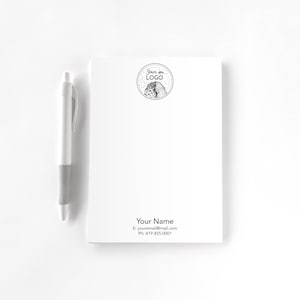 Your Logo Here, Personalized Business Notepad, Custom Business Notepad, Personalized Stationery, Office Writing Pad, Your Logo Here