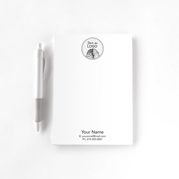 Your Logo Here, Personalized Business Notepad, Custom Business Notepad, Personalized Stationery, Office Writing Pad, Your Logo Here