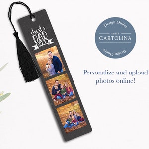 Personalized Bookmark, Custom Bookmark, Photo Bookmark, Personalized Gift, Readers gift, Gift for Dad, Metal Bookmark, Best Dad Ever