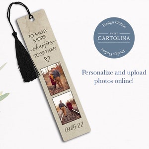 Personalized Photo Bookmark, Custom Bookmark, Personalized Gift, Readers Gift, Wedding Gift, Metal Bookmark, Many More Chapters Bookmark