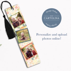 Personalized Bookmark, Custom Bookmark, Photo Bookmark, Personalized Gift, Readers gift, Gift for Mom–Metal Bookmark, Handpainted Watercolor