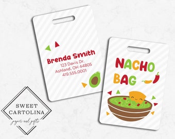 Luggage Tag | Personalized Bag/Luggage Tag | Nacho Luggage Tag | Diaper Bag Tag | Custom Bag Tag | Travel Accessory | Nacho Bag