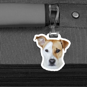 Custom Pet Photo Luggage Tag | Personalized Pet Luggage Tag | Kids Backpack Tag | Custom Bag Tag | Travel Accessory | Dog Tag | Cat Shaped