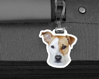 Custom Pet Photo Luggage Tag | Personalized Pet Luggage Tag | Kids Backpack Tag | Custom Bag Tag | Travel Accessory | Dog Tag | Cat Shaped
