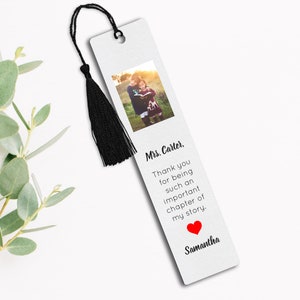 Personalized Bookmark, Custom Bookmark, Photo Bookmark, Personalized Gift, Readers gift, Metal Bookmark, Teacher Gift, Teacher Thank You