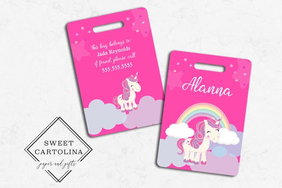 Ombre Name Personalized Luggage Tag 2 Pc Set