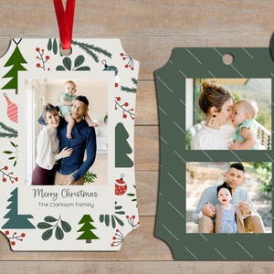 Photo Ornament, Personalized Photo Ornament, Custom Ornament, Christmas Ornament, Holiday Gift, Picture Gift, Metal, Outdoor Christmas
