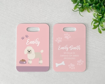 Luggage Tag | Personalized Bag/Luggage Tag | Kids Backpack Tag | Diaper Bag Tag | Custom Bag Tag | Travel Accessory | Pink Dog Bag Tag