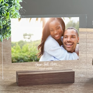 Personalized Photo Gift, Couple Gift, Gift for Him, Photo Wedding Gift, Photo Frame, Gift for Her, Gifts for Mom, Clear Acrylic Photo image 4