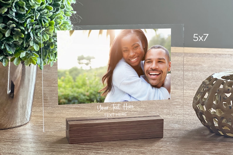 Personalized Photo Gift, Couple Gift, Gift for Him, Photo Wedding Gift, Photo Frame, Gift for Her, Gifts for Mom, Clear Acrylic Photo image 4