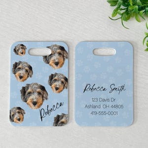Pet Luggage Tag | Personalized Bag/Luggage Tag | Pet Backpack Tag | Diaper Bag Tag | Custom Bag Tag | Travel Accessory | Pet Face Repeat