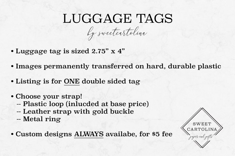 Luggage Tag Personalized Bag/luggage Tag Kids Back Pack Etsy