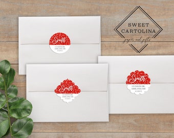 Return Address Labels | Address Sticker | Holiday Envelope Seal | Christmas Address Label | Personalized Packaging Sticker | Snowfall