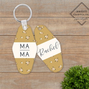 Retro Motel Keychain | Personalized Keychain | Custom Keychain | Custom Tag | Name Key Chain | Backpack Tag | Ma|Ma