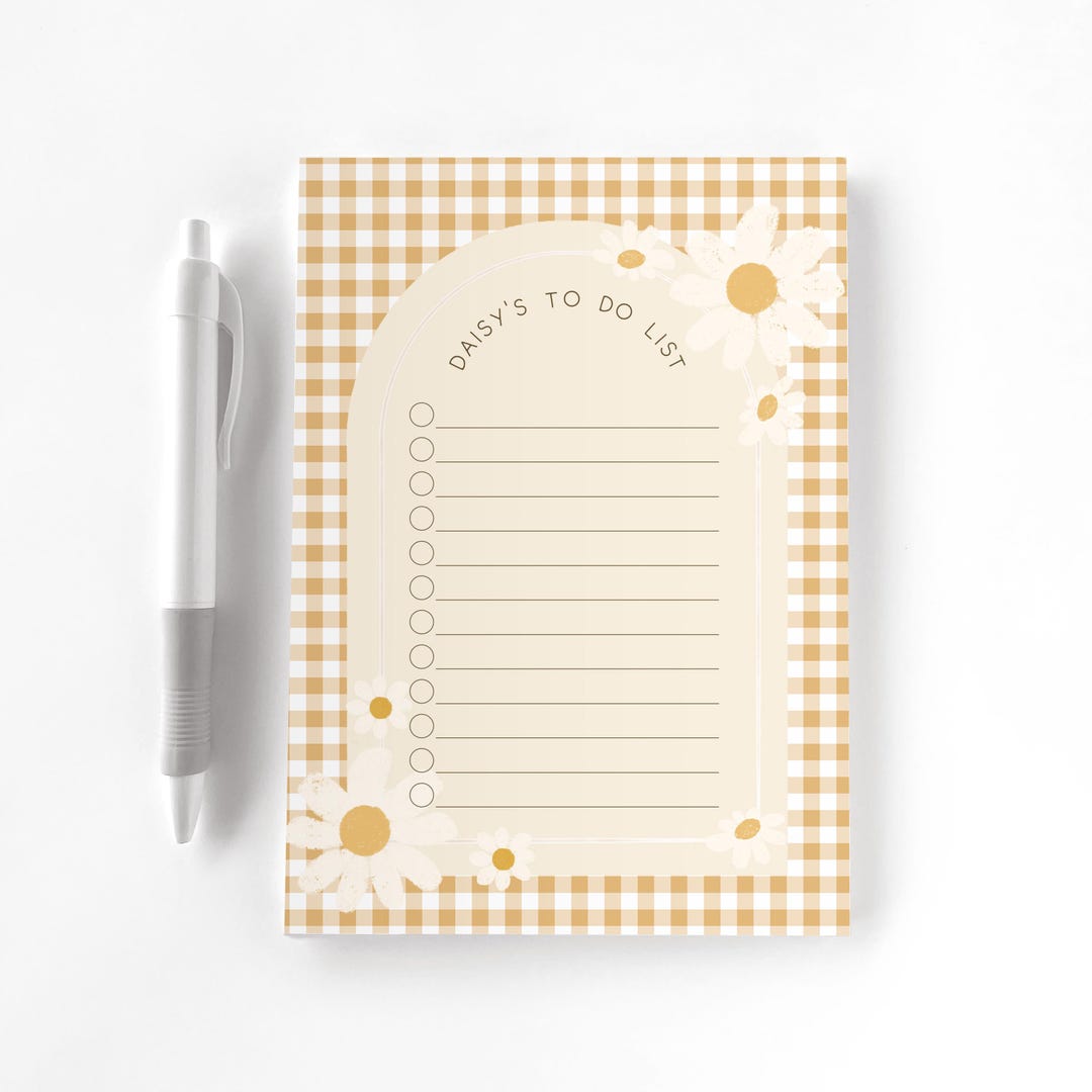 Personalized to Do List Notepad, Checklist, Custom Name Memo Pad ...