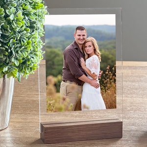 Personalized Photo Gift, Couple Gift, Gift for Him, Photo Wedding Gift, Photo Frame, Gift for Her, Gifts for Mom, Clear Acrylic Photo image 3