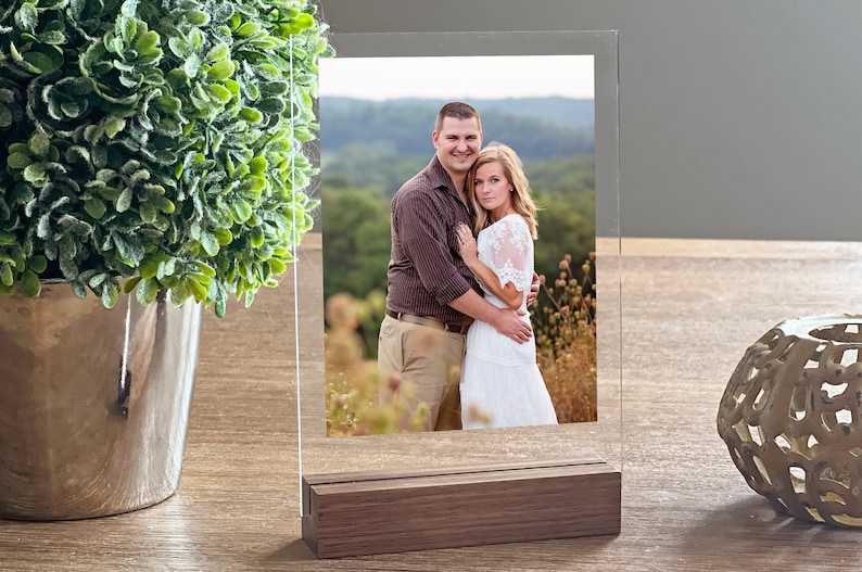 Personalized Photo Gift, Couple Gift, Gift for Him, Photo Wedding Gift, Photo Frame, Gift for Her, Gifts for Mom, Clear Acrylic Photo image 3