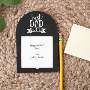 Porte-notes collant personnalisé, organisateur de bureau personnalisé, support de post-it en bois, cadeau pour papa, cadeau de la fête des pères, meilleur papa de tous les temps