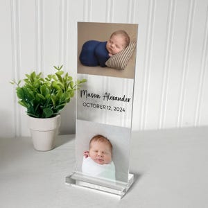 Personalized Photo Gift, Picture Frames, Gift for Him, Photo Wedding Gift, Gift for Her, Gifts for Mom, Clear Acrylic Plaque, Two Photo Text