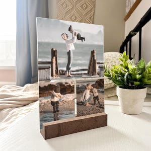Personalized Photo Gift, Valentine&#39;s Day Couple Gift, Photo Wedding Gift, Photo Frame, Gift for Her,Gifts for Mom,Acrylic Photo,Triple Block