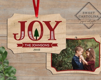 Photo Ornament - Personalized Photo Ornament - Custom Ornament - Christmas Ornament - Holiday Gift - Sending You Joy