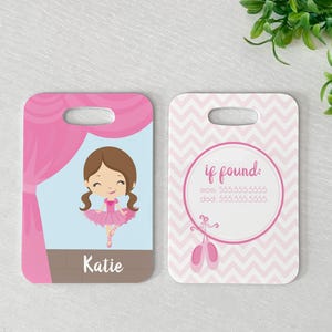 Luggage Tag | Personalized Bag/Luggage Tag | Kids Backpack Tag | Diaper Bag Tag | Custom Bag Tag | Travel Accessory | Ballerina