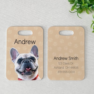 Pet Luggage Tag | Personalized Bag/Luggage Tag | Pet Backpack Tag | Diaper Bag Tag | Custom Bag Tag | Travel Accessory | Pet Face Single