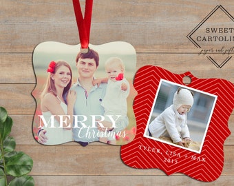 Photo Ornament - Personalized Photo Ornament - Custom Ornament - Christmas Ornament - Holiday Gift -  Charming