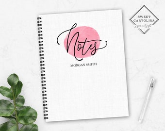 Personalized Spiral Notebook | Personalized Journal | Custom Journal Spiral Notebooks | Personalized Gifts | Watercolor Seal