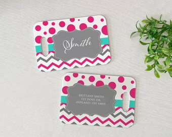 Luggage Tag | Personalized Bag/Luggage Tag | Kids Backpack Tag | Diaper Bag Tag | Custom Bag Tag | Travel Accessory | Bright and Beautiful