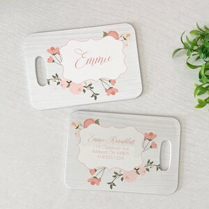 Luggage Tag | Personalized Bag/Luggage Tag | Kids Backpack Tag | Diaper Bag Tag | Custom Bag Tag | Travel Accessory | Barnwood Floral