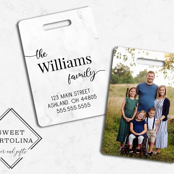 Luggage Tag | Personalized Bag/Luggage Tag | Family Luggage Tag | Diaper Bag Tag | Custom Bag Tag | Travel Accessory | Family Photo