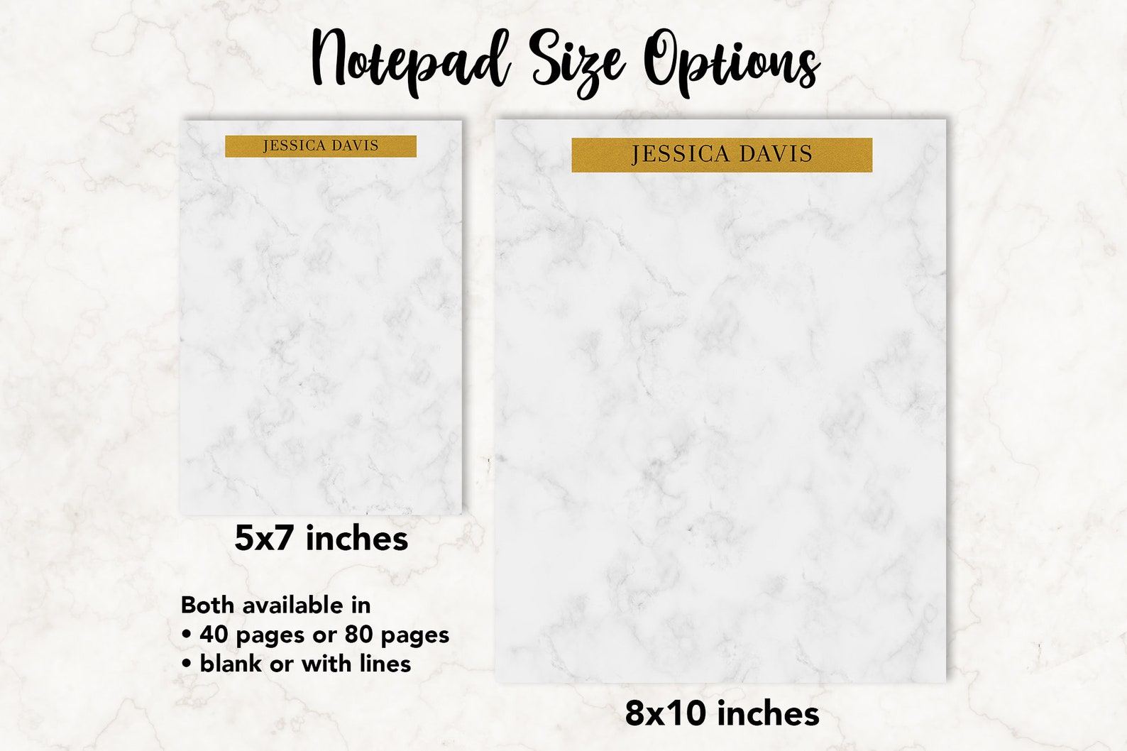 Personalized Notepad Custom Notepad Personalized Stationery Etsy