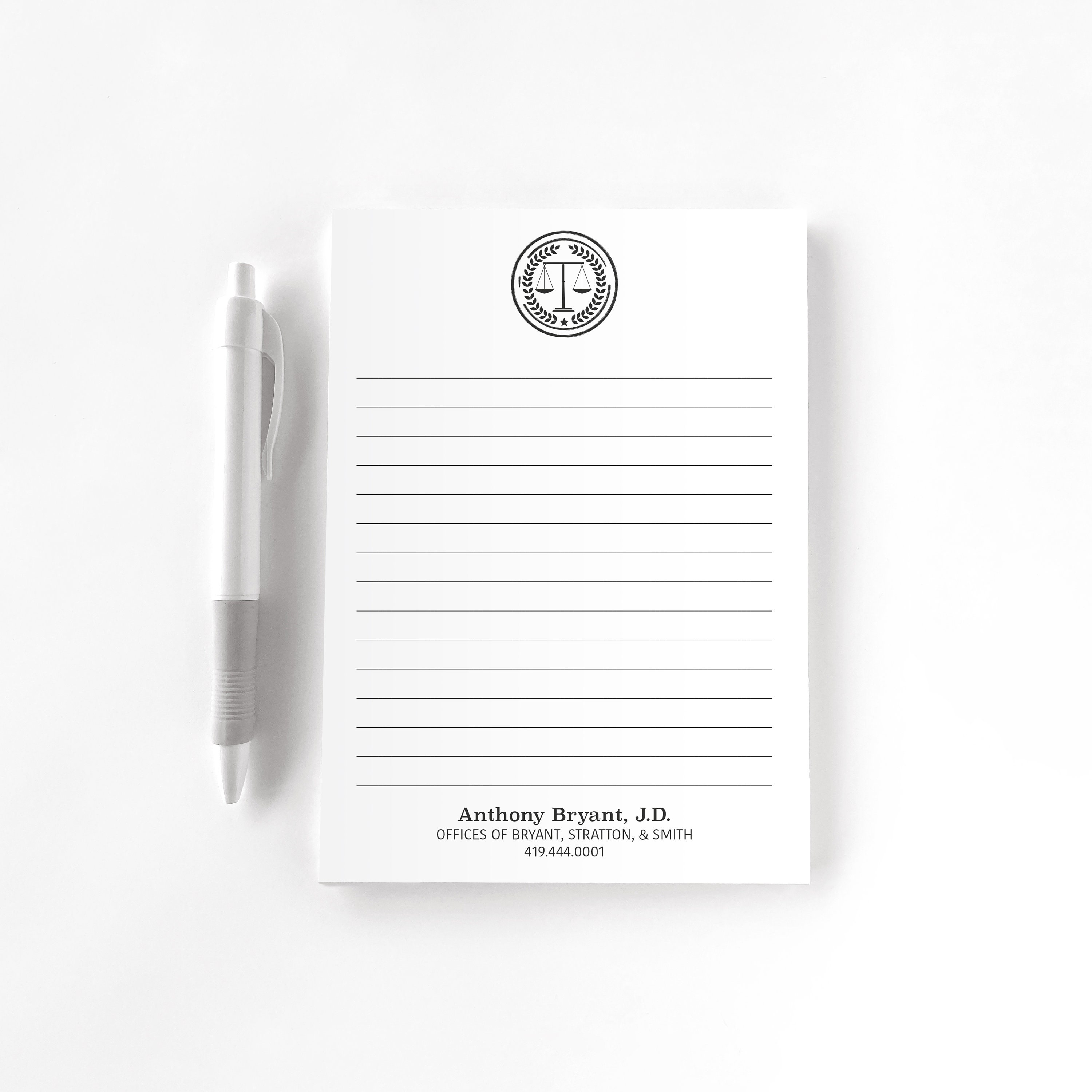 Personalized Notepad, Custom Notepad, Personalized Lawyer