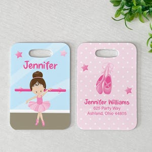 Luggage Tag | Personalized Bag/Luggage Tag | Kids Backpack Tag | Diaper Bag Tag | Ballerina Bag Tag | Travel Accessory | Ballet Lessons