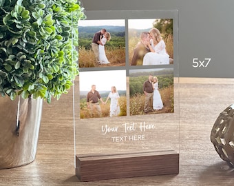 Personalized Photo Gift, Valentine's Day Couple Gift, Gift for Him, Photo Wedding Gift, Photo Frame, Gift for Her, Gifts for Mom,Four Square