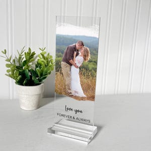 Personalized Photo Gift, Custom Acrylic Picture Frame, Photo Wedding Gift, Gift for Her, Gifts for Mom, Clear Acrylic Plaque, Sketched Frame