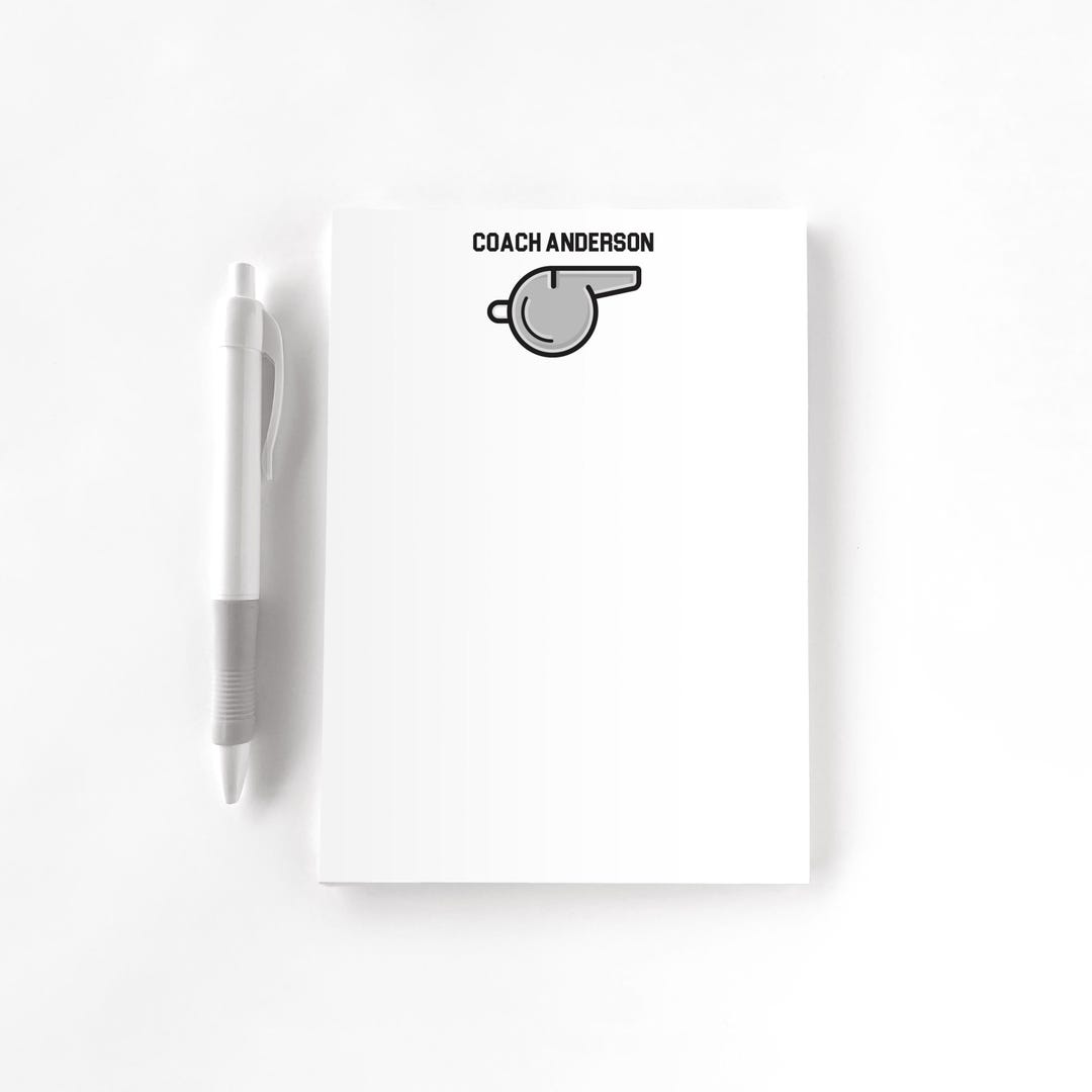 Coach Personalized Notepad, Custom Notepad, Personalized Stationery ...