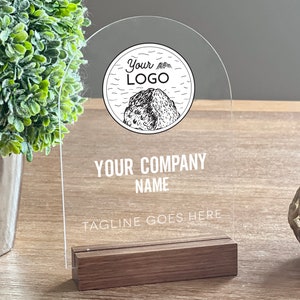 Personalized Acrylic Business Decoration Sign, Shop Decor, Business Social Media Sign, Sign for Business, Your Logo Acrylic, Store Logo Sign