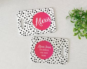 Luggage Tag | Personalized Bag/Luggage Tag | Personalized Luggage Tag | Diaper Bag Tag | Custom Bag Tag | Travel Accessory | Sharpie Dots