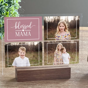 Personalized Photo Plaque - Mom Gift, Mother's Day, Photo Wedding Gift, Photo Frame, Gifts for Mom, Acrylic Photo, Blessed Mom