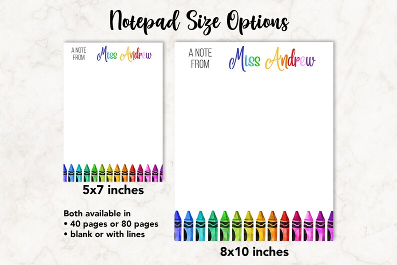 Teacher Personalized Notepad Custom Teacher Notepad Teacher | Etsy