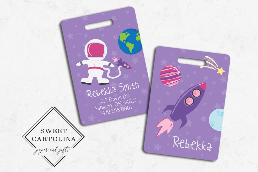 Luggage Tag Personalized Bag/luggage Tag Kids Backpack Tag Etsy UK