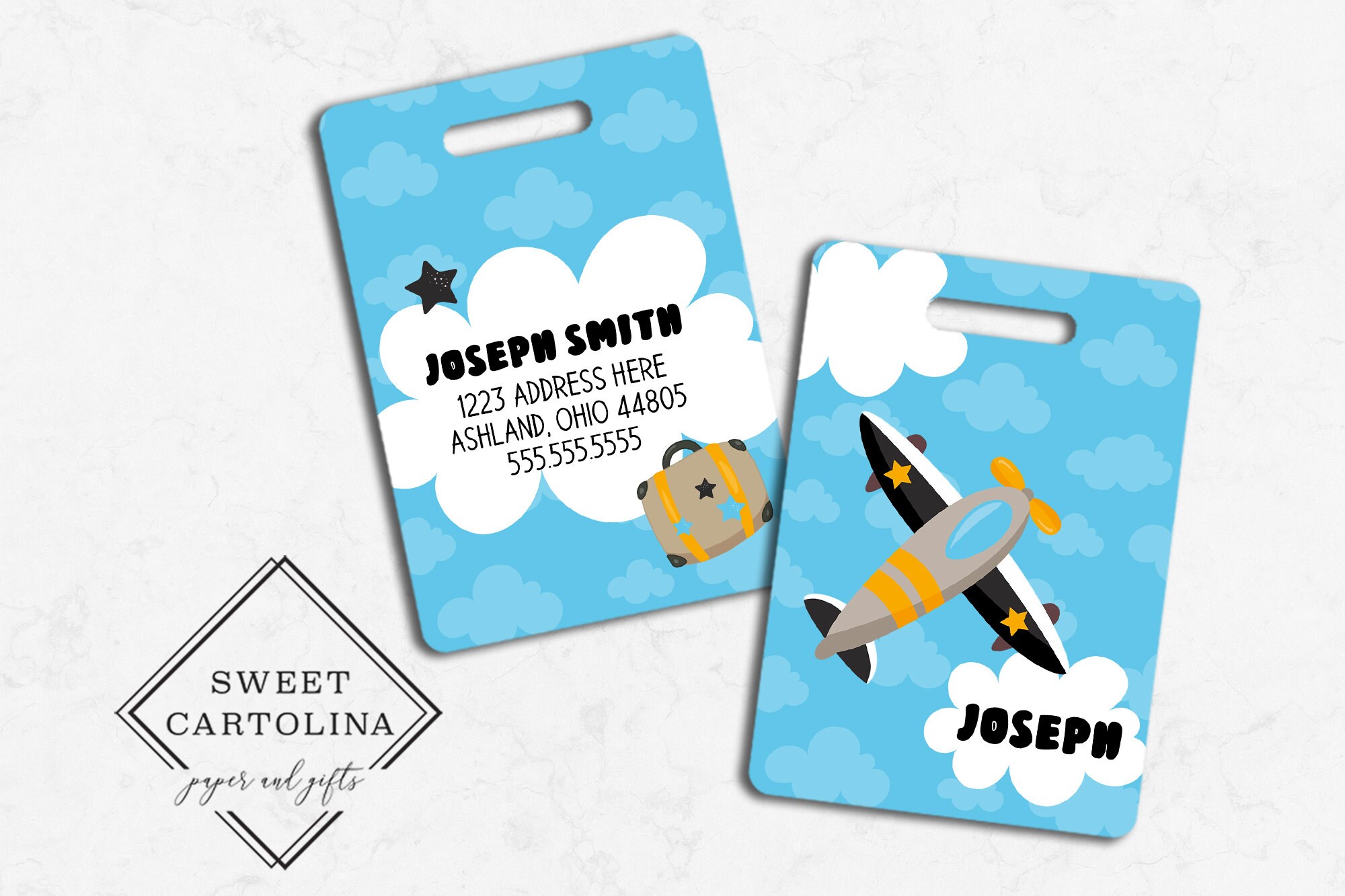 Luggage Tag Personalized Bag/Luggage Tag Kids Backpack Tag Etsy