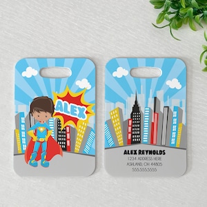 Luggage Tag | Personalized Bag/Luggage Tag | Kids Backpack Tag | Diaper Bag Tag | Custom Bag Tag | Travel Accessory | Superhero