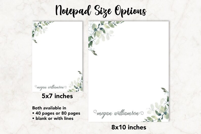 Personalized Notepad Custom Notepad Personalized Stationery Etsy