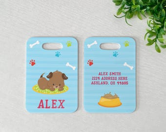 Luggage Tag | Personalized Bag/Luggage Tag | Kids Backpack Tag | Diaper Bag Tag | Custom Bag Tag | Travel Accessory | Puppy Dog